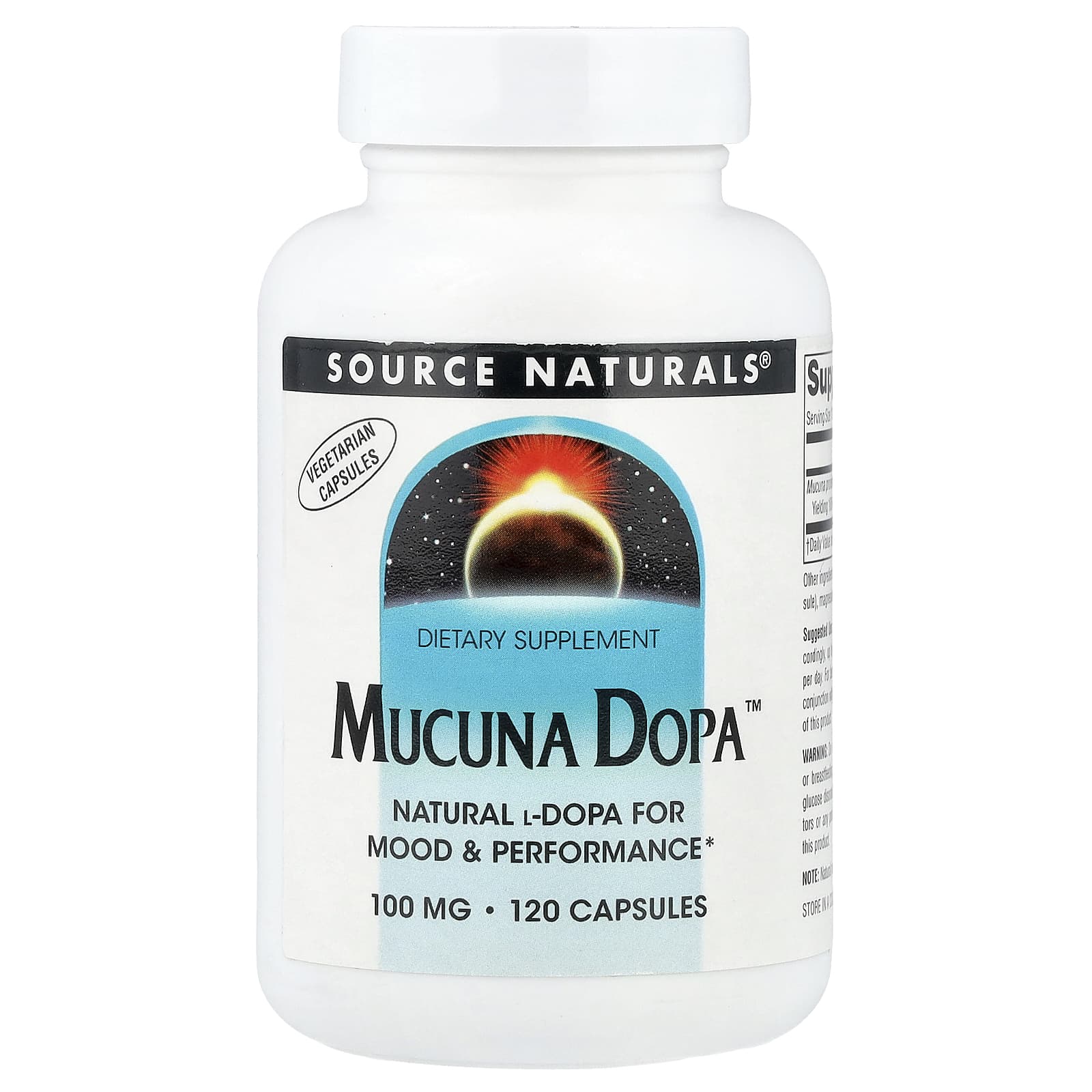 Source Naturals, Mucuna Dopa, 100 мг, 120 капсул