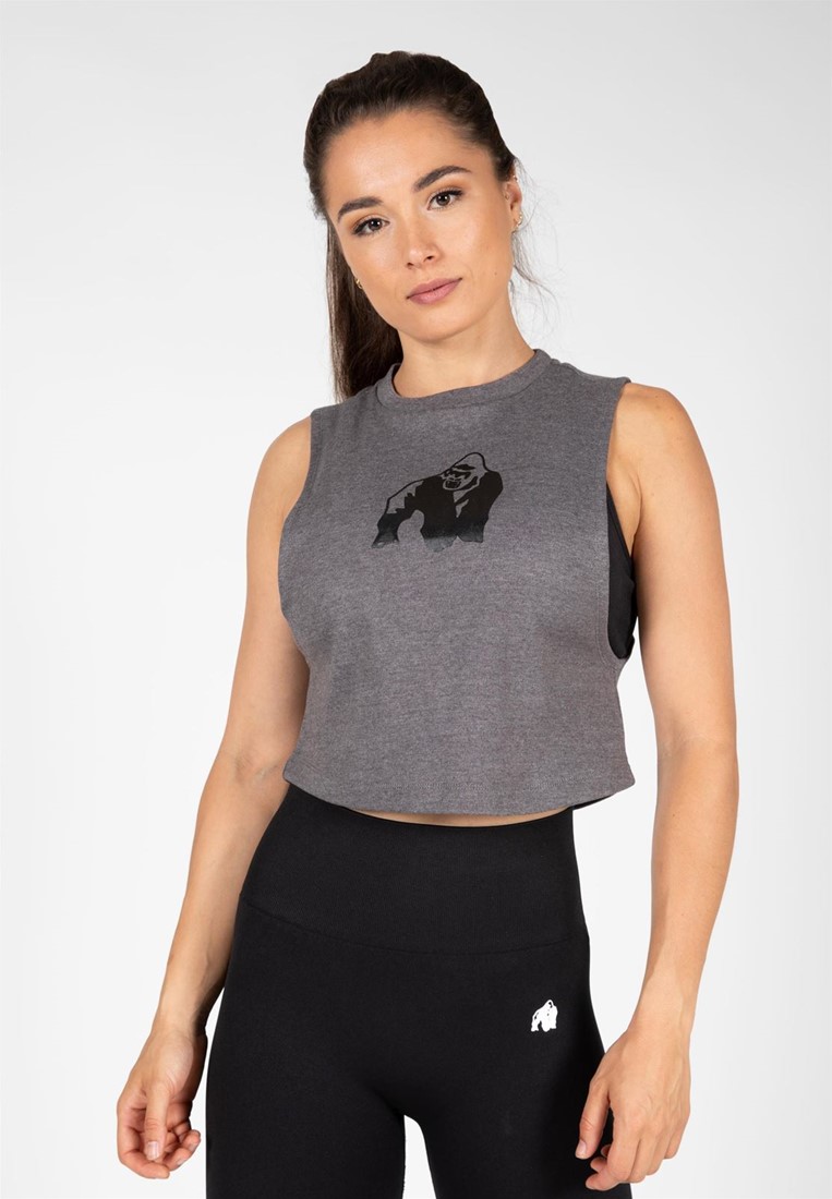 Gorilla Wear Женская Майка Addison Drop Armhole Tank Top - Gray