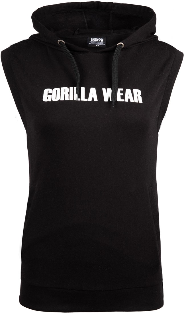 Gorilla Wear Женская Безрукавка Virginia Sleeveless Hoodie - Black