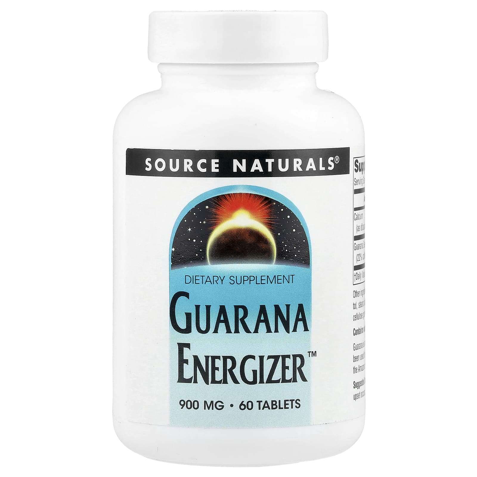 Source Naturals, Guarana Energizer, 900 мг, 60 таблеток