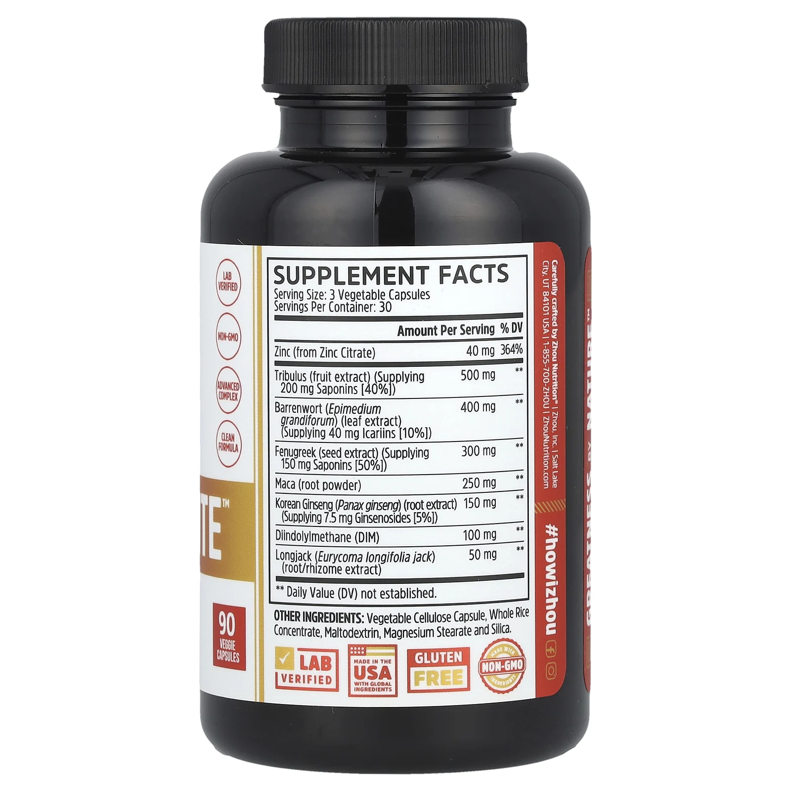 Zhou Nutrition, Boost Elite ™, 90 растительных капсул