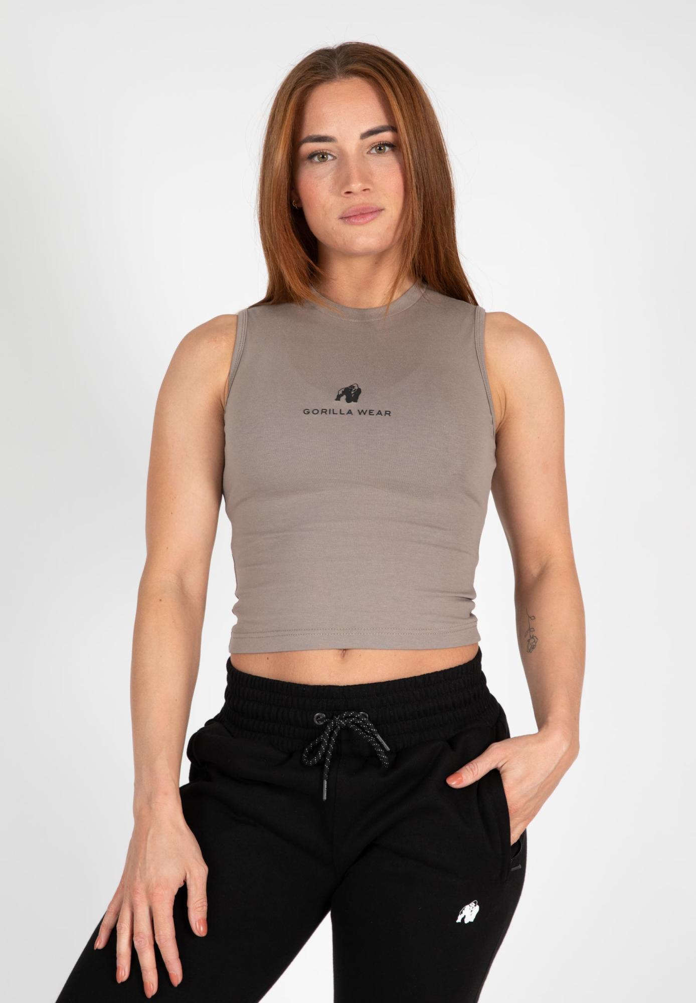 Gorilla Wear Женская Безрукавка Livonia Crop Top - Beige