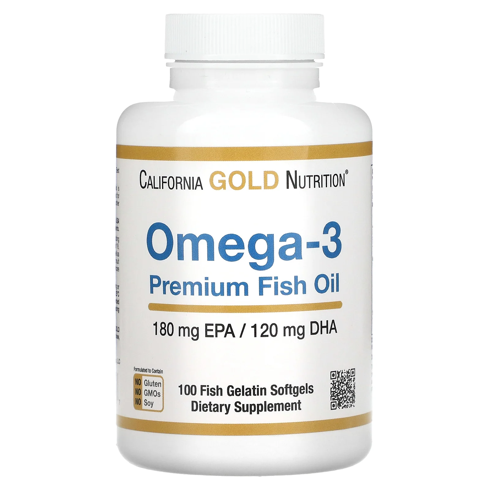 California Gold Nutrition Omega-3 Premium fish oil 100 капс.