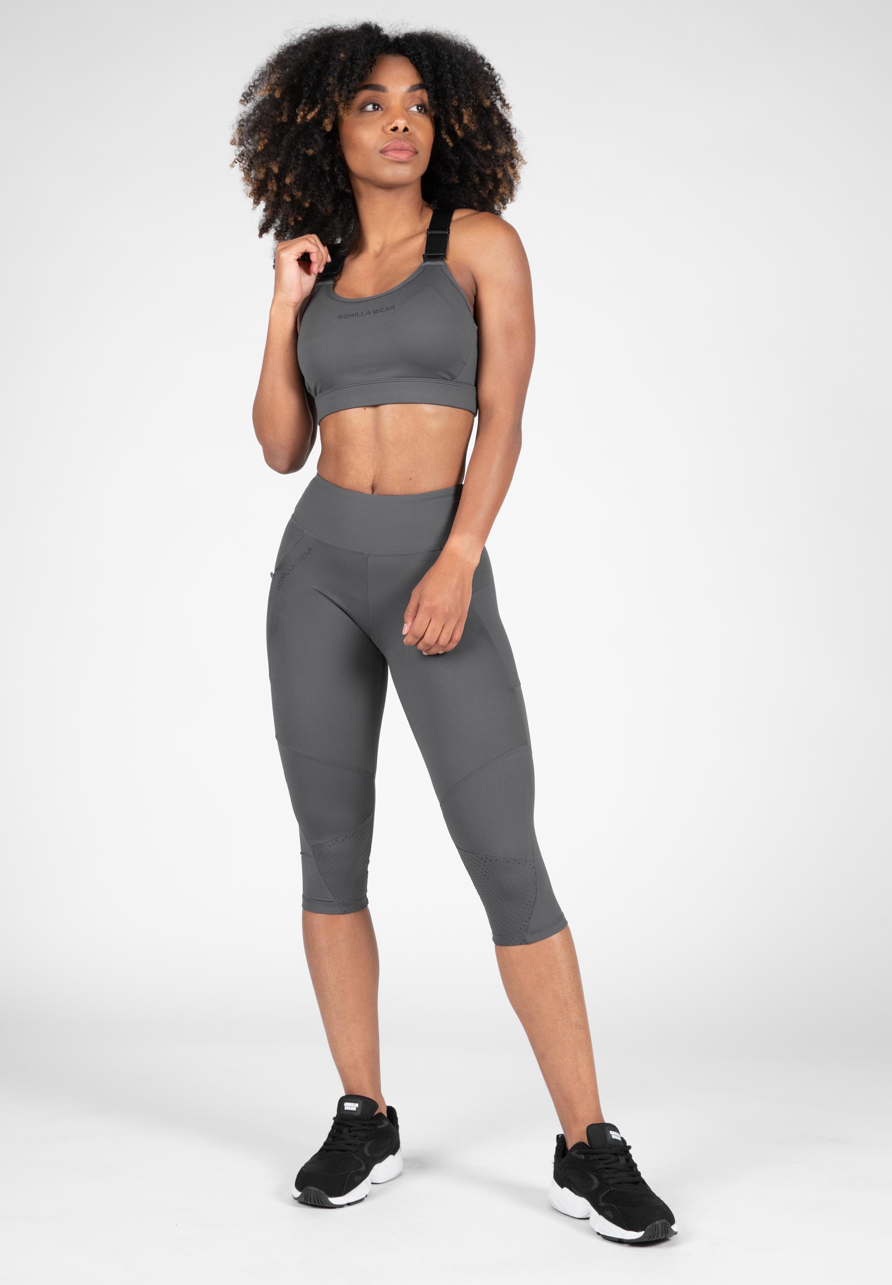 Gorilla Wear Женские леггинсы Monroe Cropped Leggings Gray