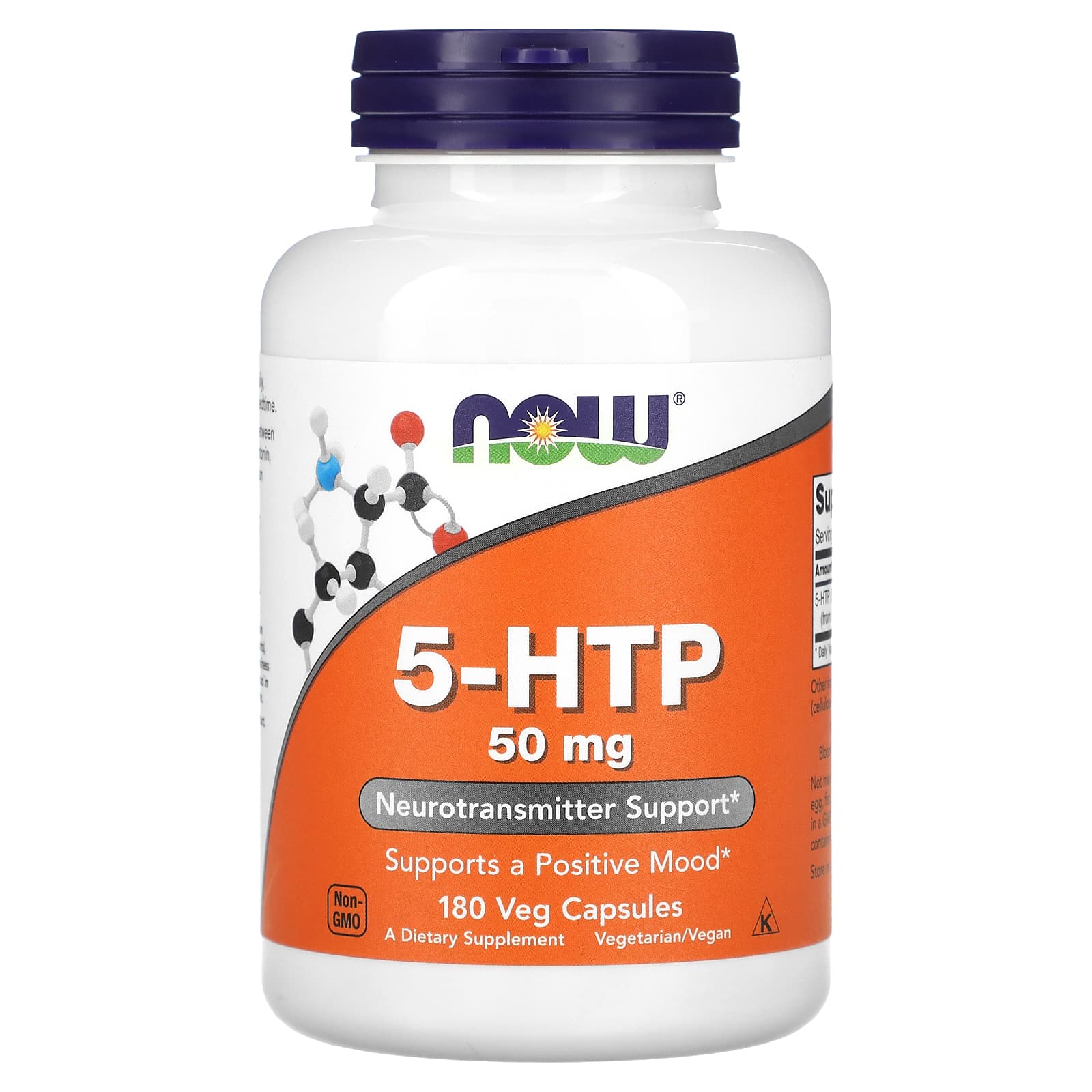 NOW Foods 5-гидрокситриптофан 5-HTP 50 мг 180 капсул