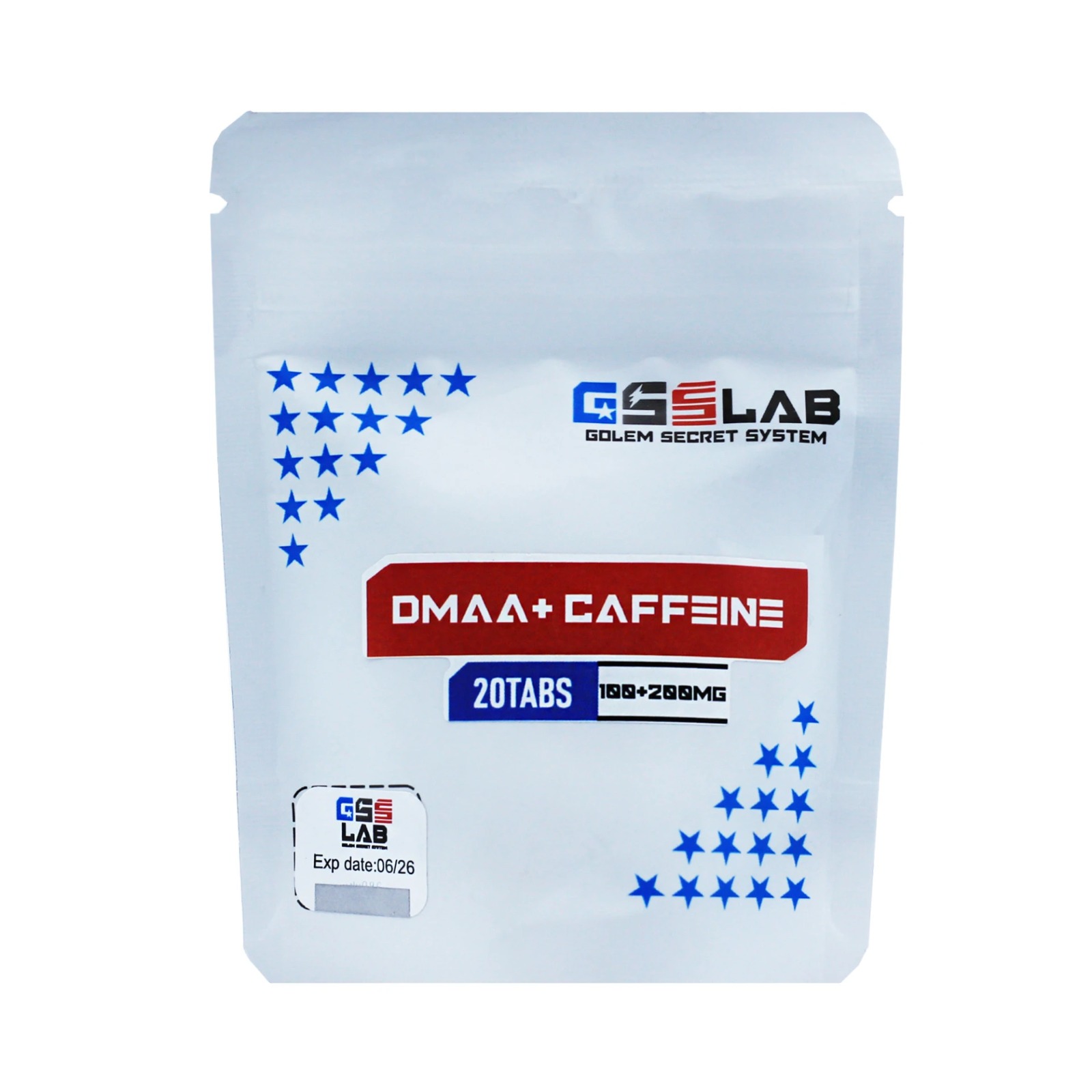 GSS Lab DMAA 100 + Caffeine 200 20 капсул
