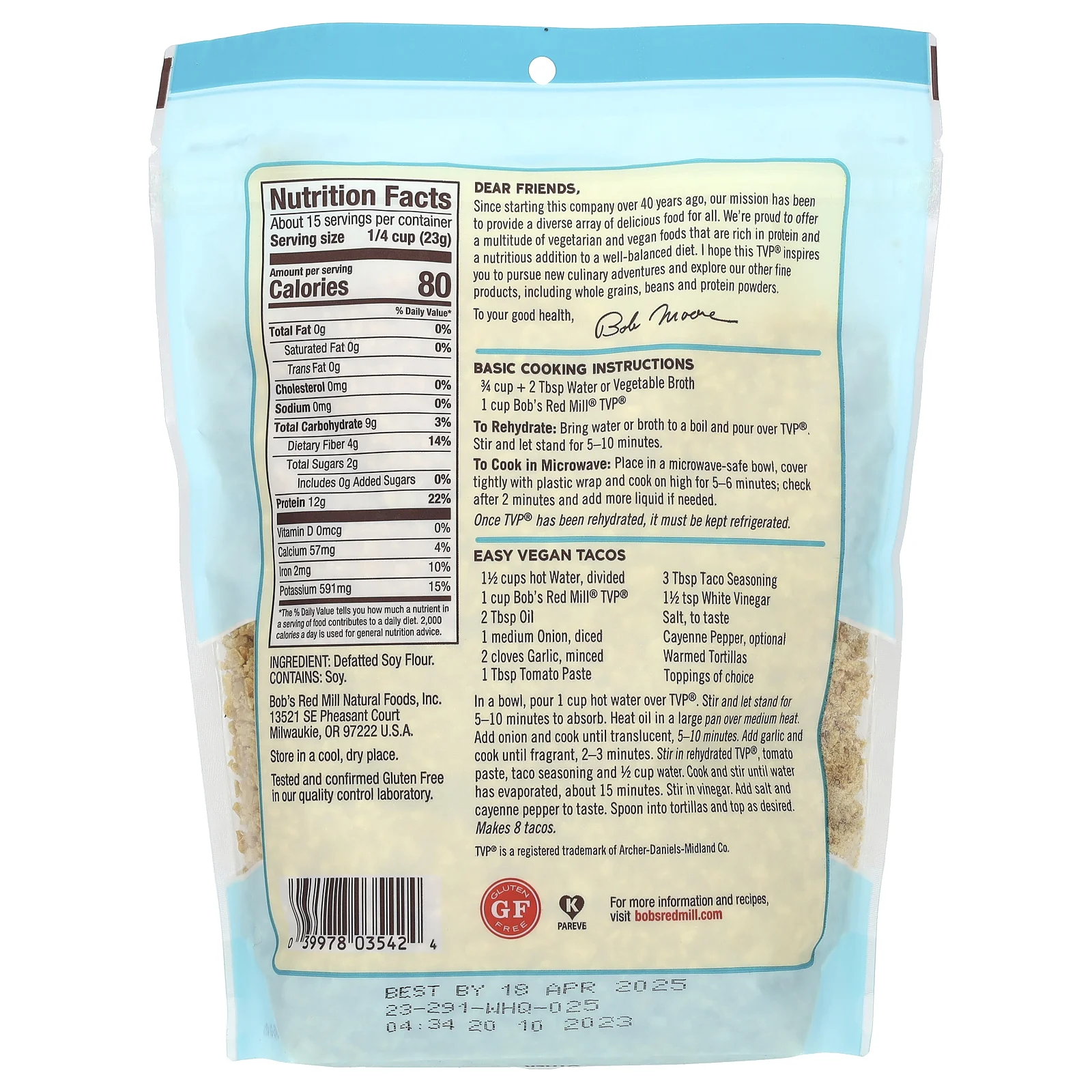 Bob's Red Mill, НДС, без глютена, 340 г (12 унций)