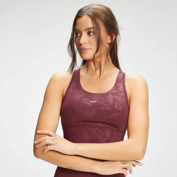 MyProtein Женский спортивный бюстгальтер Adapt Camo Merlot