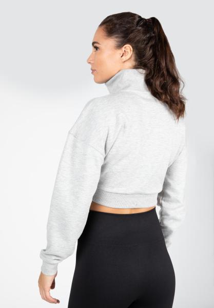 Gorilla Wear Женская кофта Ocala Cropped Half-Zip Sweatshirt - Gray