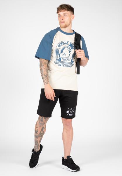 Gorilla Wear Футболка Logan Oversized T-Shirt Beige/Blue