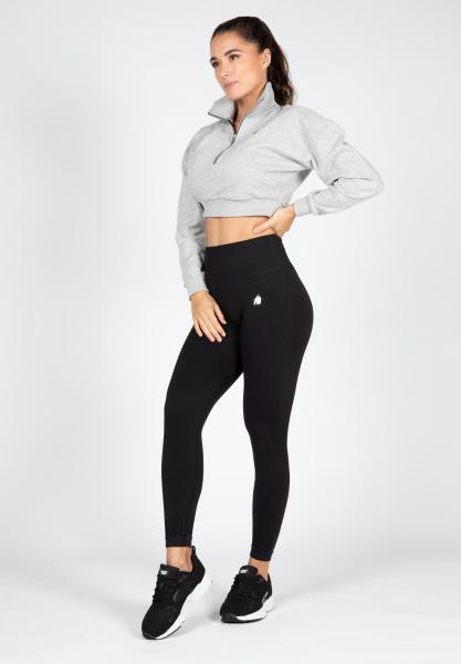 Gorilla Wear Женская кофта Ocala Cropped Half-Zip Sweatshirt - Gray