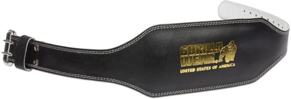 Gorilla Wear Пояс 6 Inch Padded Leather Lifting Belt - Black/Gold
