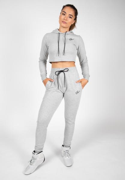 Gorilla Wear Женская кофта Pixley Crop Top Hoodie Gray