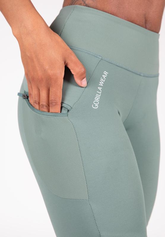 Gorilla Wear Женские леггинсы Monroe Cropped Leggings Green
