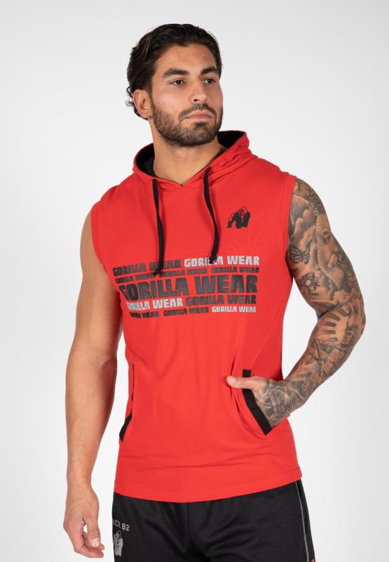 Gorilla Wear Безрукавка Melbourne Sleeveless Hooded T-shirt Red