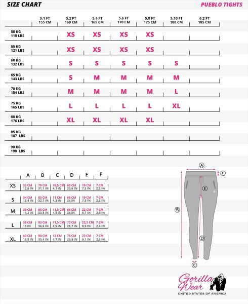 Gorilla Wear Женские тайтсы Pueblo Tights Black/White