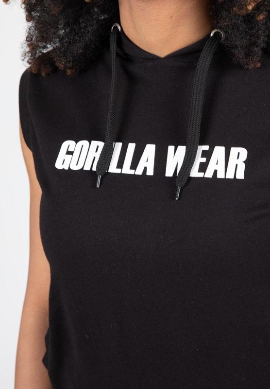 Gorilla Wear Женская Безрукавка Virginia Sleeveless Hoodie - Black