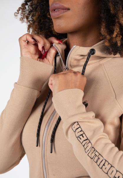 Gorilla Wear Женская кофта Marion Zipped Hoodie - Beige