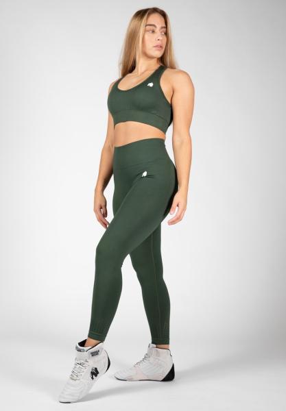 Gorilla Wear Женская Бра Neiro Seamless Sports Bra Army Green