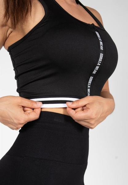 Gorilla Wear Женский Топ Mesa Zip Front Crop Top - Black