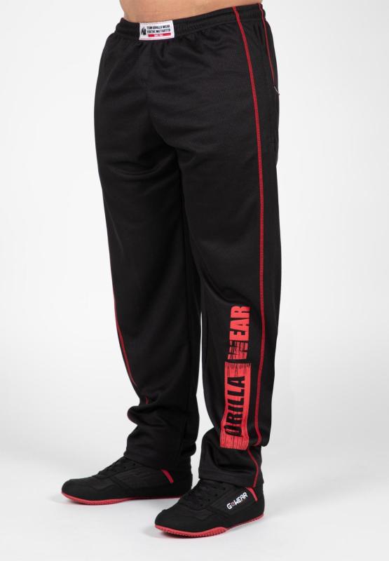 Gorilla Wear Штаны Wallace Mesh Pants - Black/Red