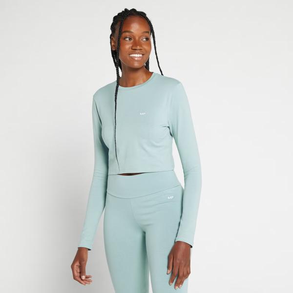 MyProtein Укороченный женский лонгслив MP Essential Body Fit Ice Blue