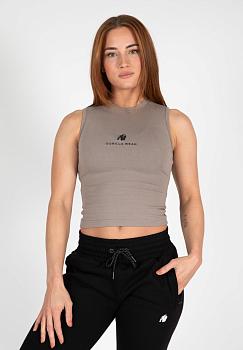 Gorilla Wear Женская Безрукавка Livonia Crop Top - Beige