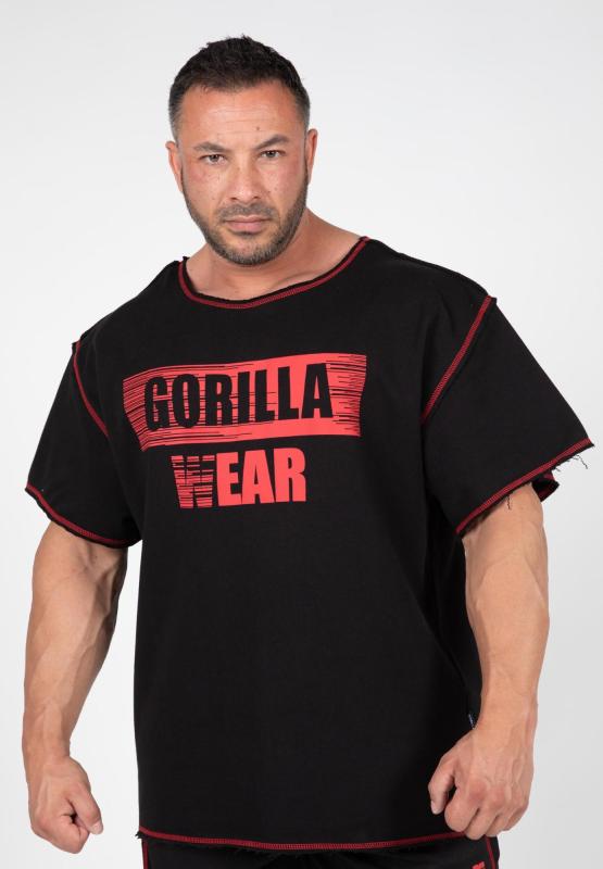 Gorilla Wear Футболка Wallace Workout Top - Black/Red