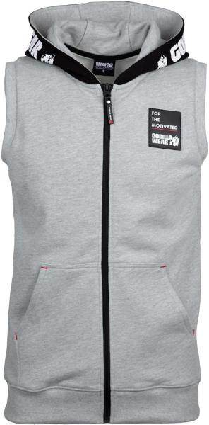 Gorilla Wear Безрукавка Milwaukee S/L Zipped Hoodie Gray Melange