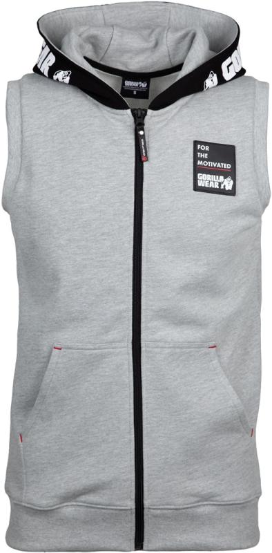 Gorilla Wear Безрукавка Milwaukee S/L Zipped Hoodie Gray Melange