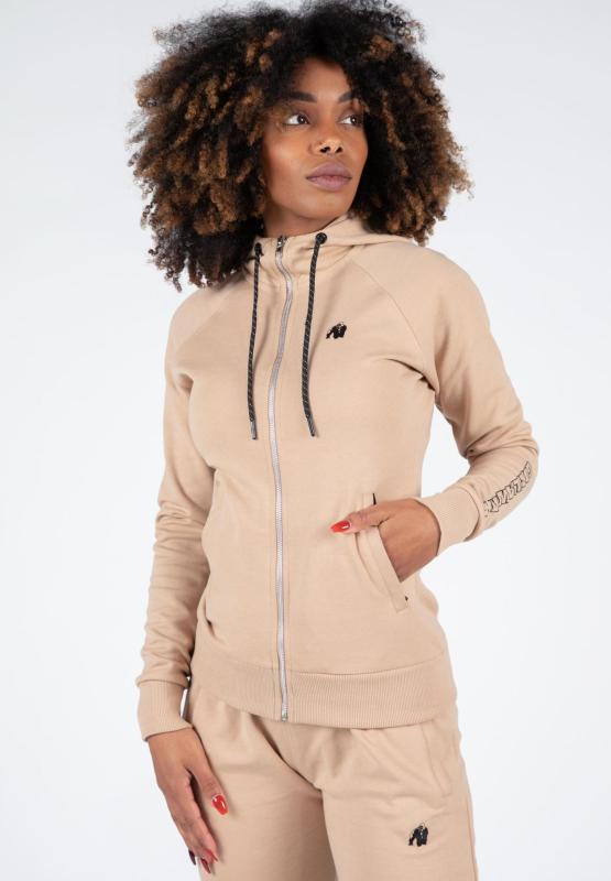 Gorilla Wear Женская кофта Marion Zipped Hoodie - Beige