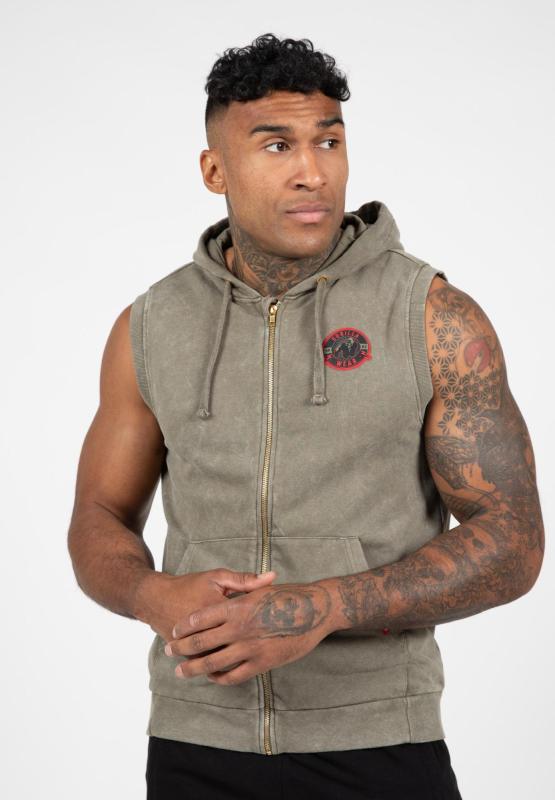 Gorilla Wear Безрукавка Silverdale Sleeveless Hoodie Army Green