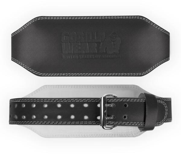 Gorilla Wear Пояс 6 Inch Padded Leather Lifting Belt  Black/Black