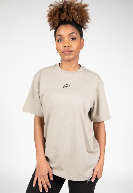 Gorilla Wear Женская футболка Bixby Oversized T-Shirt Beige