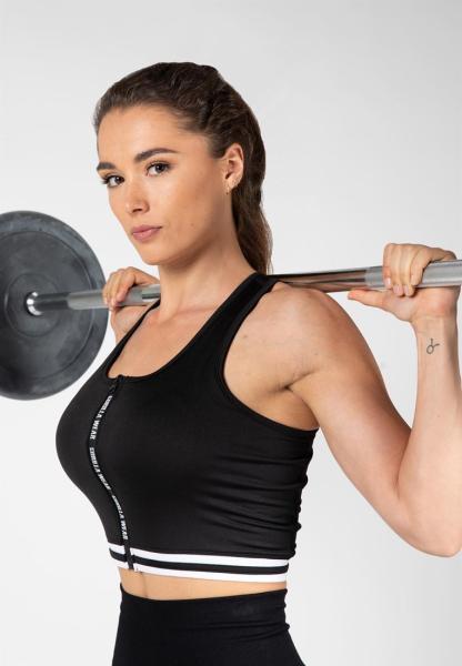 Gorilla Wear Женский Топ Mesa Zip Front Crop Top - Black