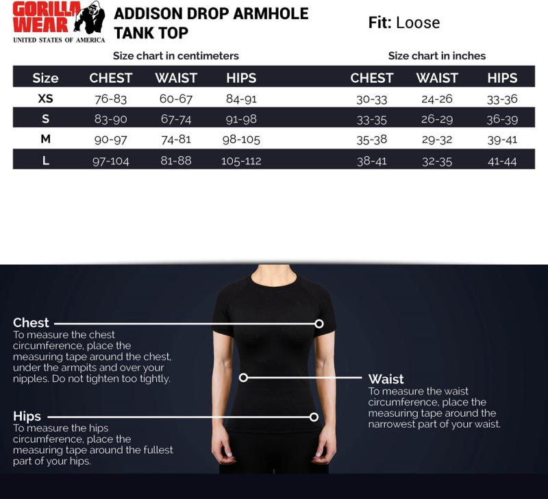 Gorilla Wear Женская Майка Addison Drop Armhole Tank Top - Gray