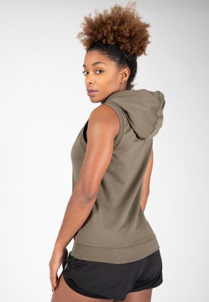 Gorilla Wear Женская Безрукавка Selma Sleeveless Hoodie Army Green