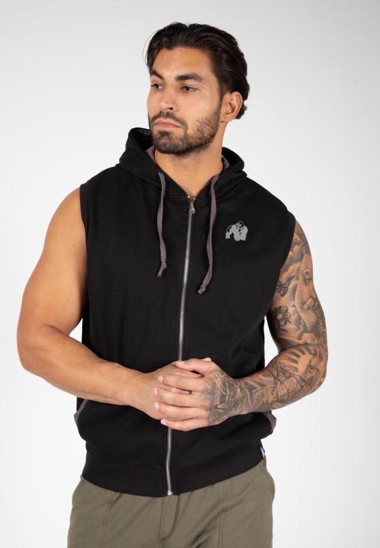 Gorilla Wear Безрукавка Springfield Sleeveless Zipped Hoodie Black