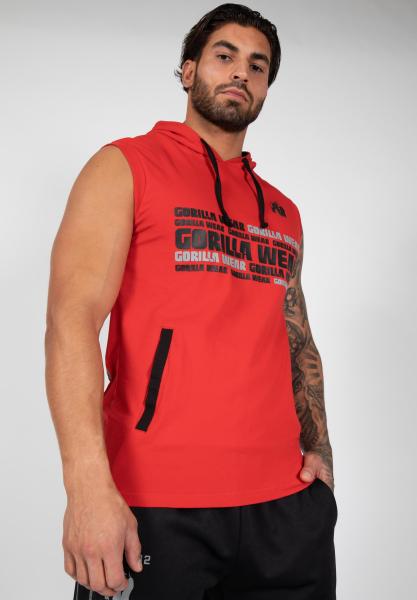 Gorilla Wear Безрукавка Melbourne Sleeveless Hooded T-shirt Red
