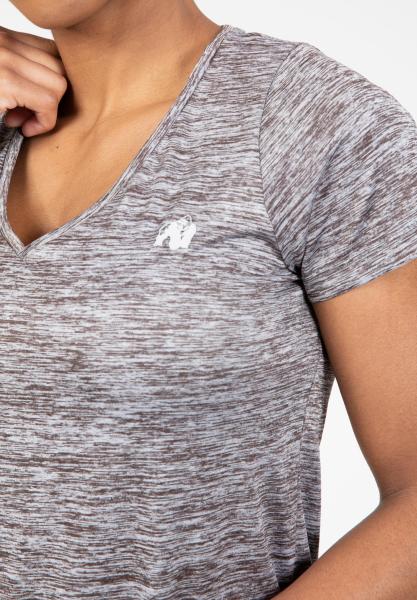 Gorilla Wear Женская футболка Elmira V-Neck T-Shirt - Gray Melange