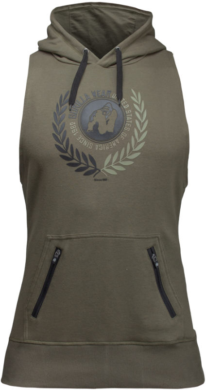 Gorilla Wear Безрукавка Manti Sleeveless Hoodie Army Green