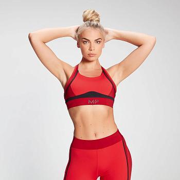 MyProtein Женский спортивный бюстгальтер Engage Colour Block Convertible Black/Danger Red