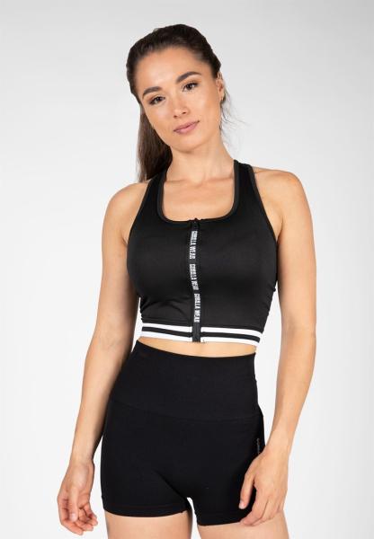 Gorilla Wear Женский Топ Mesa Zip Front Crop Top - Black