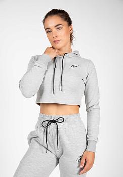 Gorilla Wear Женская кофта Pixley Crop Top Hoodie Gray