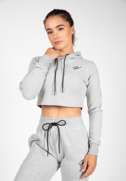Gorilla Wear Женская кофта Pixley Crop Top Hoodie Gray